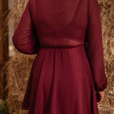 SKYE BURGUNDY DRESS