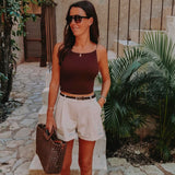 KEEP IT CALIENTE BROWN TOP
