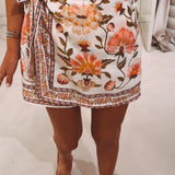 TALIA ECRU FLOWER SKORT