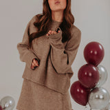 ROSALIND TAUPE KNITTED TWO-PIECE SET