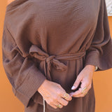 BENISSA BROWN TETRA DRESS