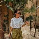 ISLAND ENERGY LIME GREEN FRINGE SKIRT