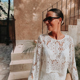 GUADALUPE ECRU CROCHET BLOUSE