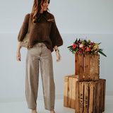 ISADORA BROWN MOHAIR SWEATER