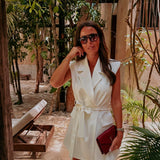 DORADITA WHITE BLAZER DRESS