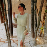 CENOTE MINT LACE DRESS