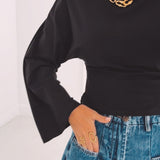 ANGELINA BLACK LONGSLEEVE SHIRT