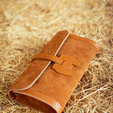 WESTERN CAMEL SUEDE POCHETTE