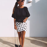 JAVEA BLACK BLOUSE