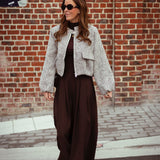 OXFORD BROWN/ECRU STRIPED JACKET