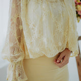 ARIANA YELLOW LACE BLOUSE