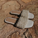 PEARL PALM ECRU SLIPPERS