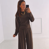 SONJA BROWN TWO-PIECE SET