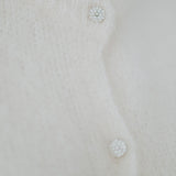 LYSANDRA ECRU SLEEVELESS MOHAIR SWEATER