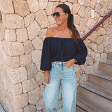 SANLUCAR DARK BLUE BLOUSE