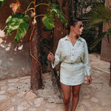 ANDALE MINT STRIPED SKORT