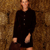 HOLLIS BROWN VELVET DRESS