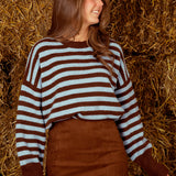 HESTER BROWN SUEDE SKIRT