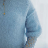 ISADORA SOFT BLUE MOHAIR SWEATER