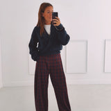 NINA DARK BLUE FRINGE PULLOVER