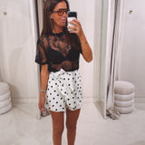 YARA ECRU POLKADOTS SKORT