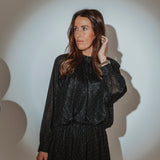 STARRY BLACK RHINESTONE DRESS