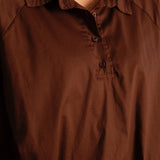 PRUDENCE BROWN BUTTON BLOUSE
