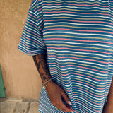 CORUNA BLUE STRIPED DRESS