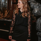 GLISTENING MIDNIGHT BLACK BLOUSE