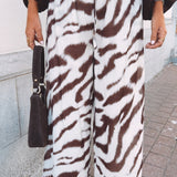 CHARLENE BROWN/ECRU TIGER PANTS