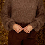 YSABEL TAUPE KNIT SWEATER