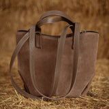 RANGERETTE TAUPE SUEDE BAG