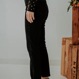BLACK MOM JEANS LONG 2803