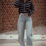SNUGGLE DARK BLUE STRIPED CARDIGAN