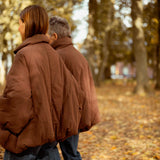 HELLO OCTOBER BROWN PUFFER JACKET