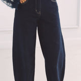 DARK BLUE BALLOON JEANS 9298