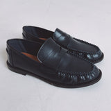 DARK BLUE LEATHER LOAFERS