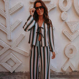 RISSANI MULTICOLOR CROCHET TWO-PIECE SET
