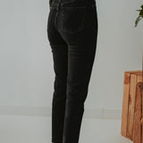 BLACK MOM JEANS LONG 2803