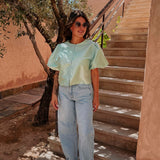 HABIBA MINT GREEN MUSTHAVE BLOUSE