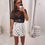 YARA ECRU POLKADOTS SKORT
