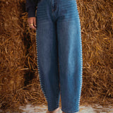 STUDS BALLOON WIDE LEG JEANS KM3553