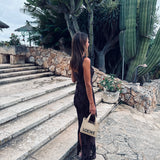 IZABEL BROWN FLOWER DRESS