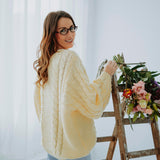 FLEUR YELLOW CABLE KNIT SWEATER