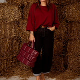 ZETHRA BORDEAUX SWEATER