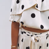 JAZMIN ECRU POLKADOTS TWO-PIECE SET
