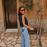 STAR BLUE WIDE LEG JEANS 167-2