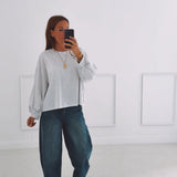 DELMA GREY OPEN BACK SWEATER