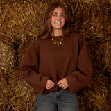 GLOREE BROWN SWEATER