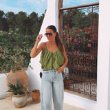 MARTINA OLIVE GREEN TOP